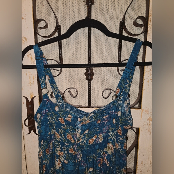 NATURAL LIFE Teal Floral Maxi Dress - Picture 4 of 6